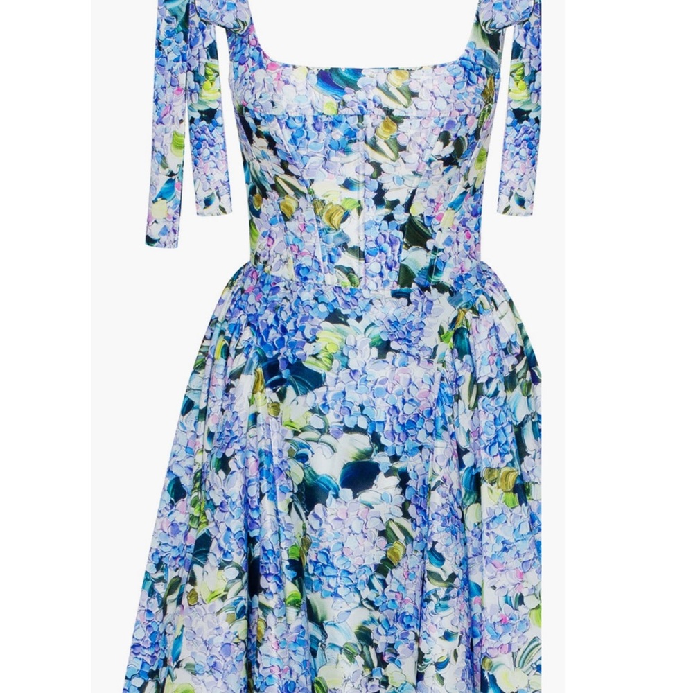 Milla Blue Hydrangea Strapped Maxi Dress - Picture 7 of 8